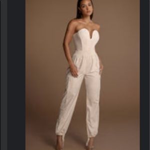 NWT JLUXLABEL Cream Regina Joggers size L